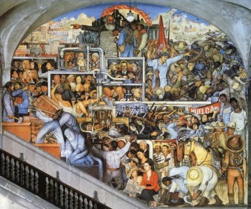 Diego Rivera Painting - the world of today and tomorrow 1935 Diego Rivera
